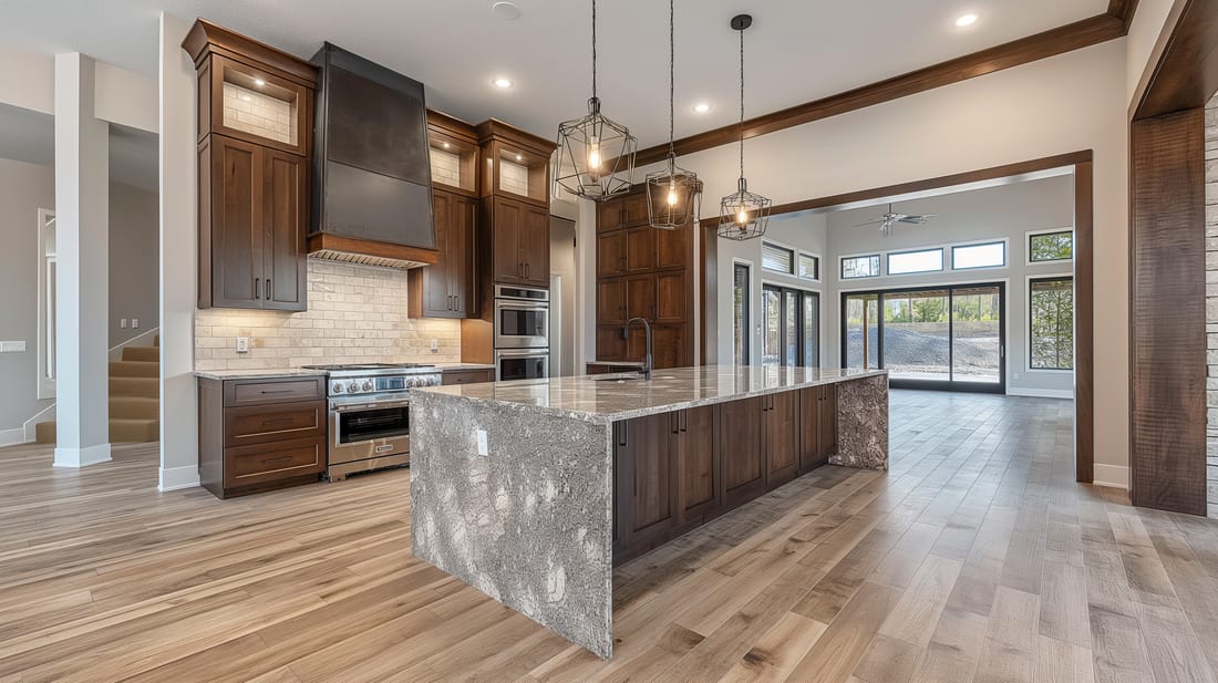 Luxury Vinyl Plank in a furnished home